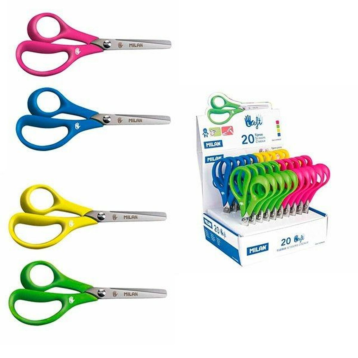 Sakser Milan Rustfritt stål 14 cm (20 enheter)